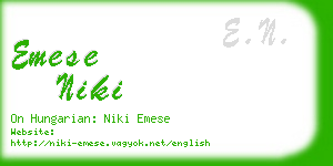 emese niki business card